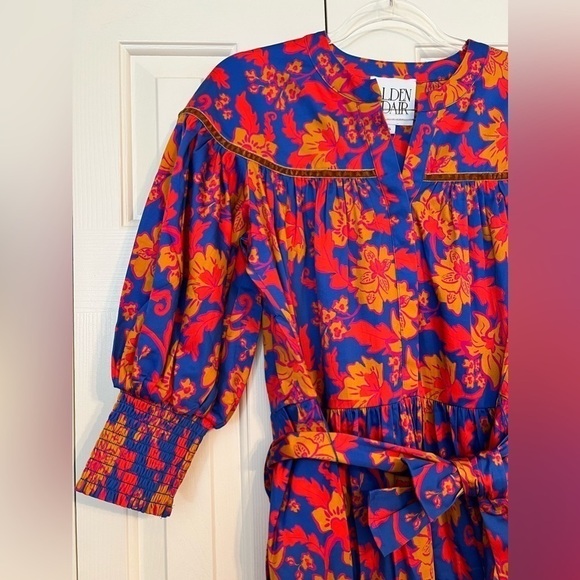 NWT Alden Adair Charlotte Dress in Color- Cobalt Tea Garden- Size Small - Picture 10 of 14